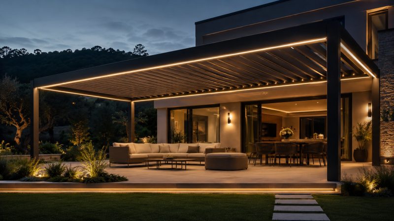 LED Aydınlatmalı Pergola